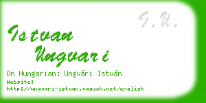 istvan ungvari business card
