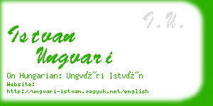 istvan ungvari business card